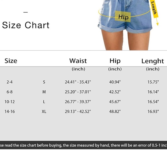 High waisted denim shorts - Picture 4 of 4